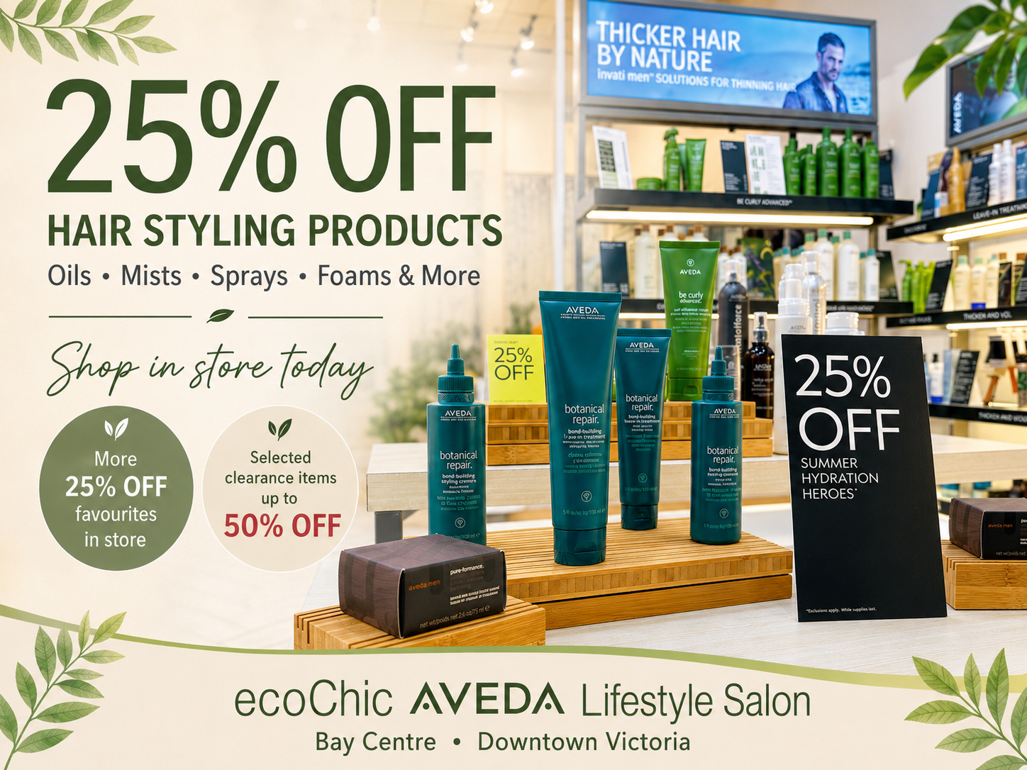 25% off AVEDA styling products