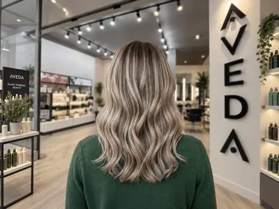 AVEDA hair colour and balayage at ecoChic in Victoria BC