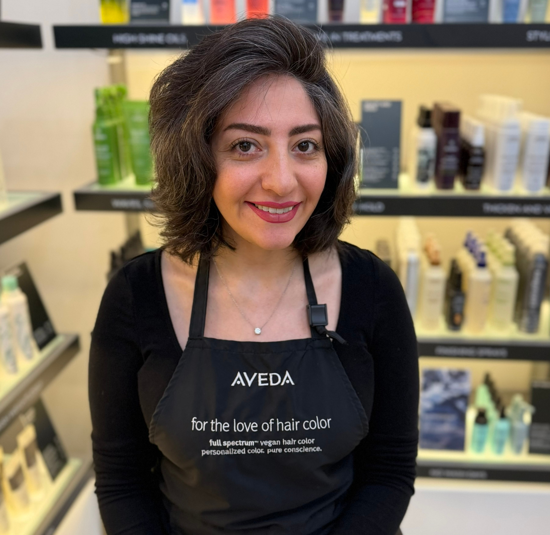 Farah, Senior Hairstylist at ecoChic AVEDA Victoria