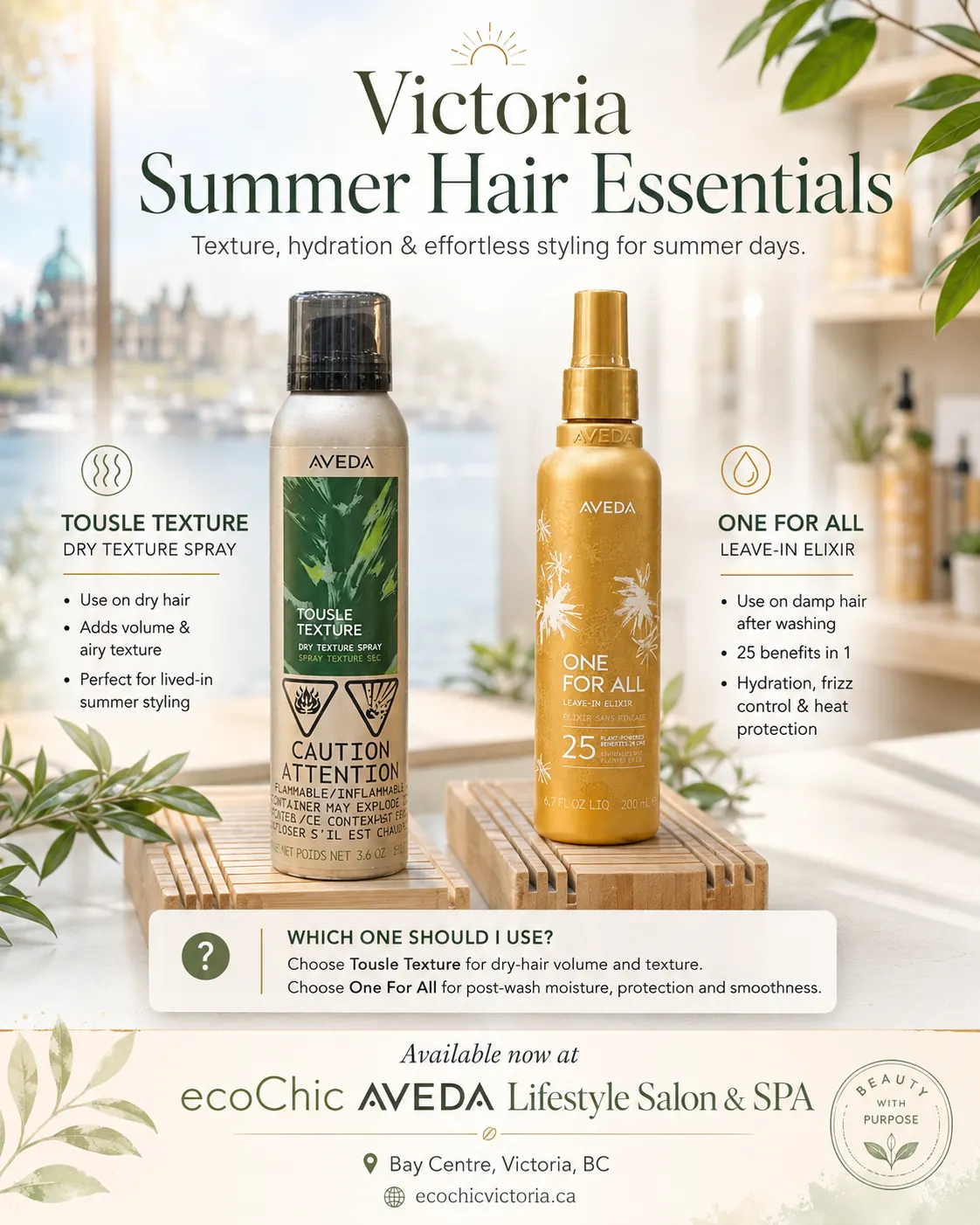 AVEDA hair care products available from ecoChic Victoria