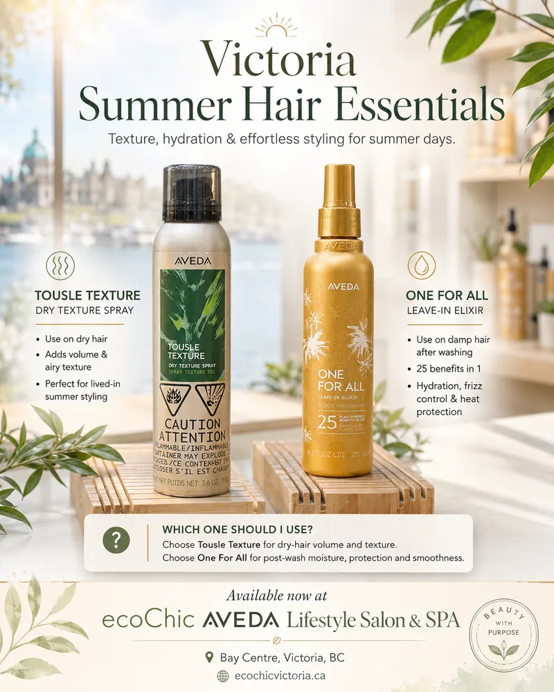 AVEDA hair care products and rituals at ecoChic Victoria BC